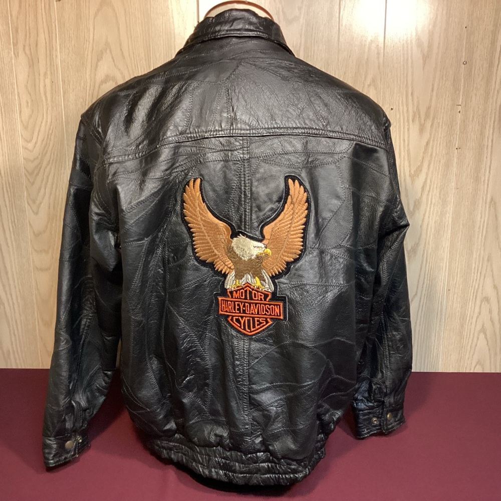 Harley Davidson mens leather motorcycle jacket size XL